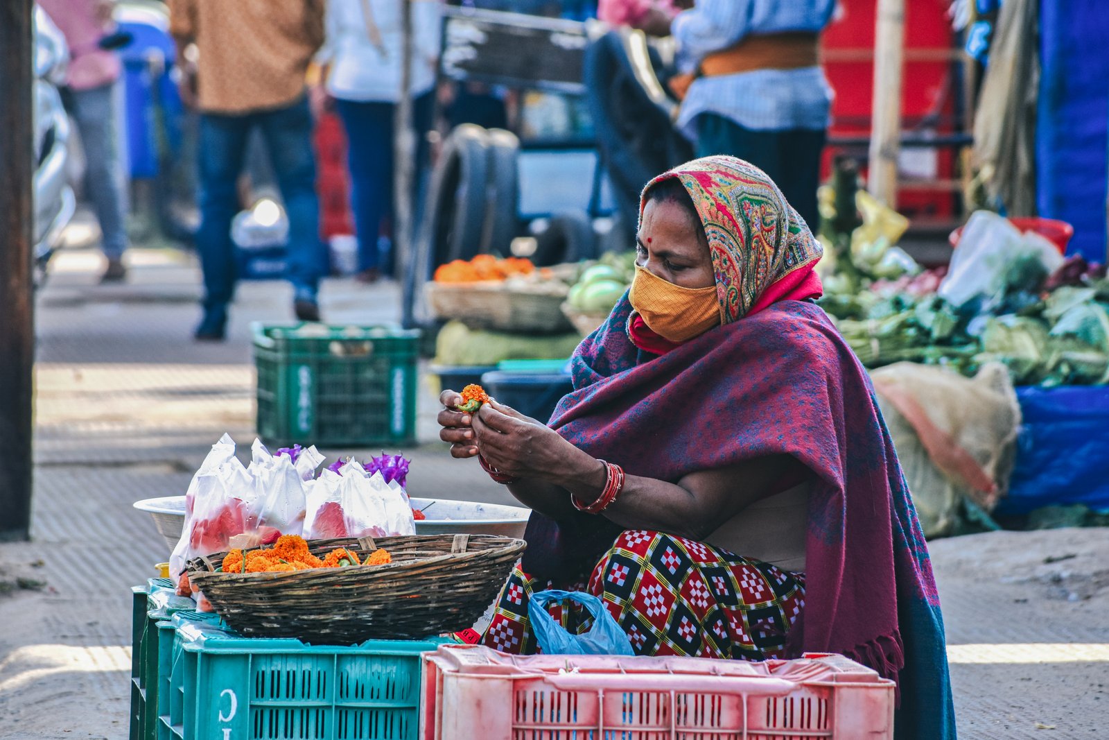Young woman in vocational training class